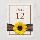 Carte de numéro de tableau de couleur de Tournesol (Devant)