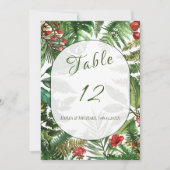 Carte de numéro de tableau de la botanique Tropica (Devant)