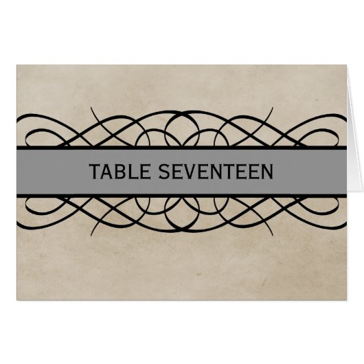 Carte de numéro de tableau de la frontière grise (Devant horizontal)