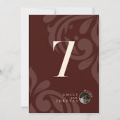 Carte de numéro de tableau de photos en acajou Dam (Devant)