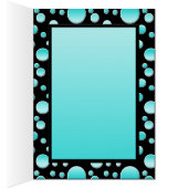 Carte de numéro de tableau de points Aqua et Black (Intérieur (Droit))