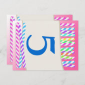 Carte de numéro de tableau des bâtons de bonbons (Devant / Derrière)