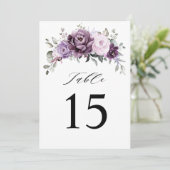 Carte de numéro de tableau des nuances de Mariage  (Debout devant)