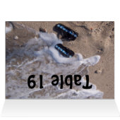 Carte de numéro de tableau des sandales à tongs de (Intérieur Horizontal (haut))