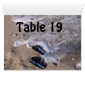 Carte de numéro de tableau des sandales à tongs de (Intérieur Horizontal (Bas))