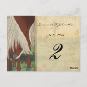 Carte de numéro de tableau du Mariage de cheval Wh (Dos)