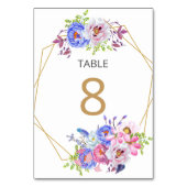 Carte de numéro de tableau du Mariage de trame or  (Dos)