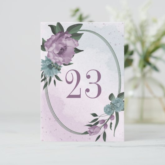 carte de numéro de tableau géométrique de fleurs b (Debout devant)