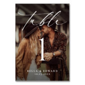 Carte de numéro de tableau photo élégante (Par défaut)