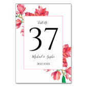 Carte de numéro de tableau rouge rose Mariage (Par défaut)