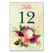 Carte de numéro de tableau turquoise, Marine, Vert (Dos)