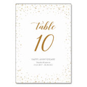 Carte de numéros de table d'anniversaire en or - G (Par défaut)