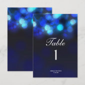 Carte de Numéros de Table de Mariage Ciel Bleu Min (Devant / Derrière)