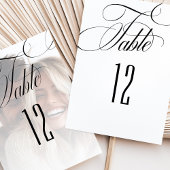 Carte de numéros de table minimalistes de calligra
