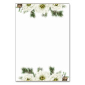 Carte de numéros de table Rose d'hiver Pin Holly (Dos)