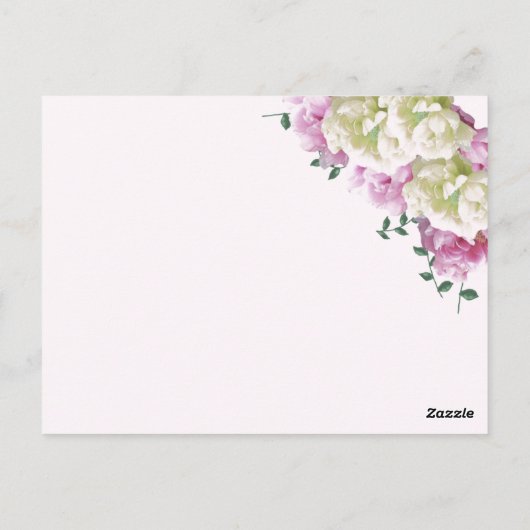 Carte de numérotation de table avec fleurs de pivo (Dos)