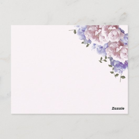 Carte de numérotation de table florale de pivoine (Dos)