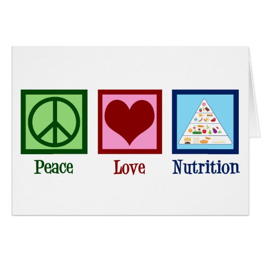 Carte de nutrition Peace Love (Devant horizontal)