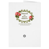 Carte de offre de masse de requiems catholiques de (Dos)