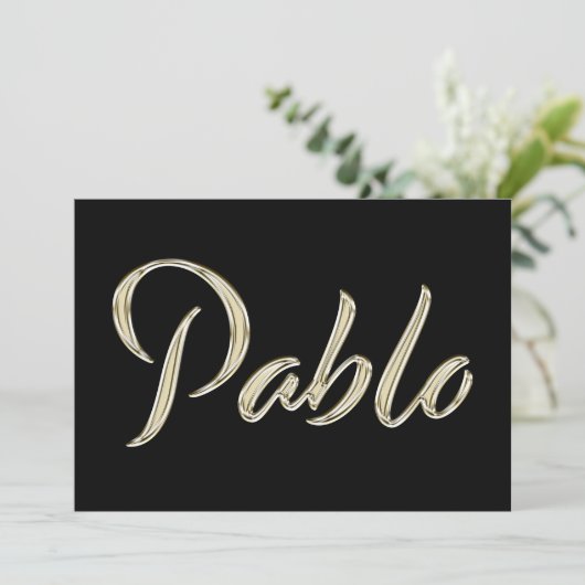 Carte de Pablo (Debout devant)