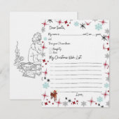 Carte De Page De Coloration Des Étoiles Père Noël (Devant / Derrière)