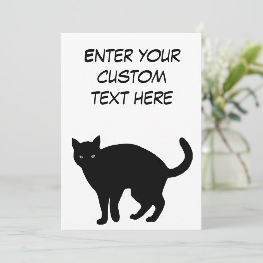 Carte de page unique pour chat noir (Debout devant)