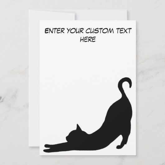 Carte de page unique pour chat noir (Dos)