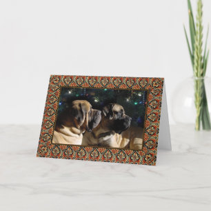 Carte de paire Mastiff encadrée