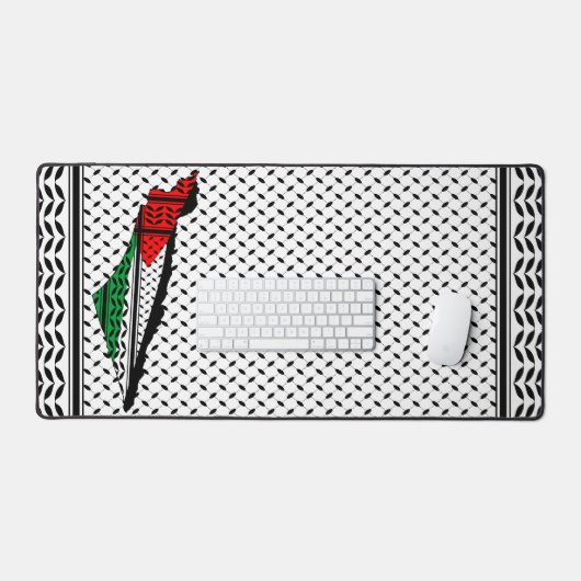 Carte de Palestine avec drapeau et Motif Keffiyeg (Clavier et souris)