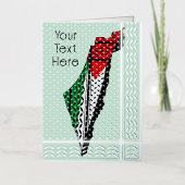 Carte de Palestine avec drapeau et Motif Keffiyeg (Recto)