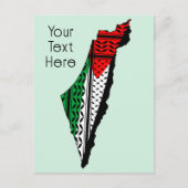 Carte de Palestine avec drapeau et Motif Keffiyeg (Devant)