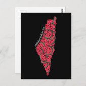 Carte de Palestine remplie de pastèques | Palestin (Devant / Derrière)
