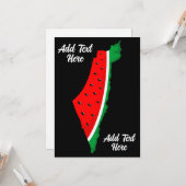 Carte de Palestine Watermelon Symbole de la libert (Devant/Arrière en situation)