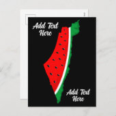 Carte de Palestine Watermelon Symbole de la libert (Devant / Derrière)