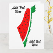Carte de Palestine Watermelon Symbole de la libert (Fleur jaune)