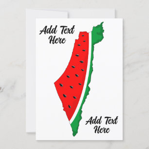 Carte de Palestine Watermelon Symbole de la libert