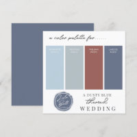 Carte de palette de couleurs Bleu Poussiéreux, Can