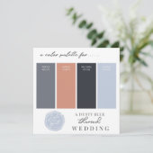 Carte de palette de couleurs bleu poussiéreux, or  (Debout devant)