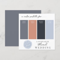 Carte de palette de couleurs Bleu Poussiéreux Rose