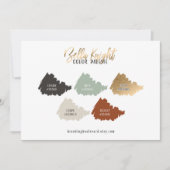Carte de palette de couleurs Brun Sienne Vert Beig (Devant)