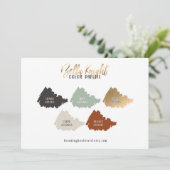 Carte de palette de couleurs Brun Sienne Vert Beig (Debout devant)