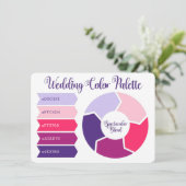 Carte de Palette de Couleurs de Mariage avec Codes (Debout devant)