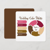 Carte de palette de couleurs de mariage avec codes (Devant / Derrière)
