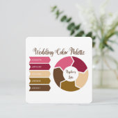 Carte de palette de couleurs de mariage avec codes (Debout devant)