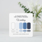 Carte de palette de couleurs de mariage classique (Debout devant)