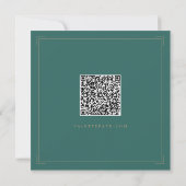 Carte de palette de couleurs de mariage Deep Teal (Dos)