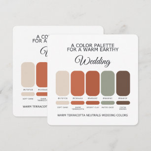 Carte de Palette de Couleurs de Mariage en Terraco