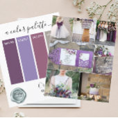 Carte de palette de couleurs de mariage Orchidée C