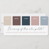 Carte de palette de couleurs de mariage Rose Gold  (Devant)