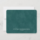 Carte de Palette de Couleurs de Mariage Vert sarce (Dos)